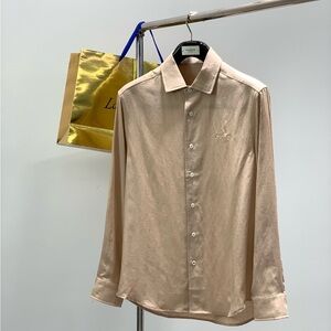 Loro Piana Light Tan Men's Dress Shirt